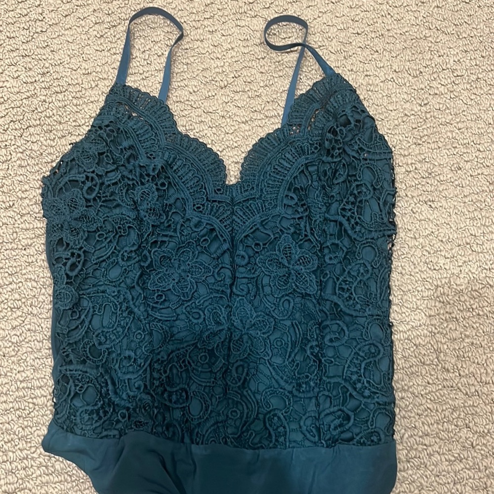 Fashion Nova dark teal bodysuit